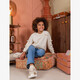 Meisjes sweater met strikjes beige