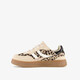 Meisjes sneakers met panterprint beige bruin