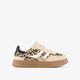 Meisjes sneakers met panterprint beige bruin