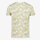 Heren T-shirt met bladerenprint groen