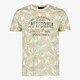 Heren T-shirt met bladerenprint groen