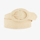Dames riem gevlochten creme
