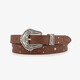 Dames riem bruin zilver