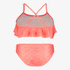 Meisjes bikini roze met print