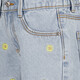 Meisjes denim short met madeliefjes