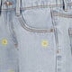 Meisjes denim short met madeliefjes