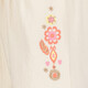 Meisjes short met borduursels wit