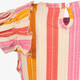 Meisjes top met ruffles gestreept