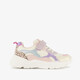 Meisjes sneakers met panterprint details pastel