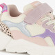 Meisjes sneakers met panterprint details pastel