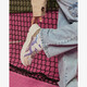 Meisjes sneakers met panterprint details pastel