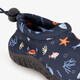 Kinder waterschoenen met zeedierenprint blauw