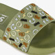 Kinder badslippers met game icoontjes groen