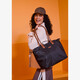Dames shopper zwart bruin