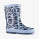Kinder regenlaarzen panterprint blauw