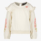 Meisjes sweater met borduursels wit
