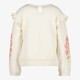 Meisjes sweater met borduursels wit