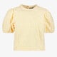 Meisjes top met pofmouwtjes geel