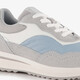Suède dames sneakers blauw
