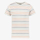 Unsigned gestreept jongens T-shirt wit pastel