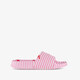 Roze meisjes badslippers met witte strepen