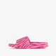 Roze meisjes badslippers met zebraprint