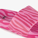 Roze meisjes badslippers met zebraprint