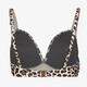 Voorgevormde dames bikinitop panterprint