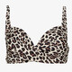 Voorgevormde dames bikinitop panterprint