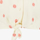 Meisjes blouse met knoop en bloemenprint