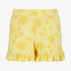Meisjes short met bloemetjes geel