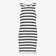 Gestreept meisjes jurk wit donkerblauw