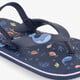 Kinder teenslippers met hielbandje en zeedieren blauw