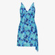 Voorgevormd dames badpakjurk blauw