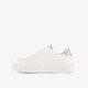 Meisjes sneakers wit metallic goud