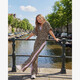 Meisjes sneakers wit paars