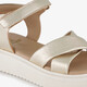Leren meisjes sandalen champagne goud