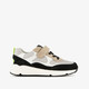 Suède jongens sneakers beige zwart