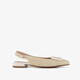 Dames raffia slingbacks beige