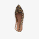 Dames panterprint slingbacks met knoop
