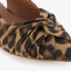 Dames panterprint slingbacks met knoop