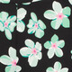 Flared dames broek met bloemenprint groen wit