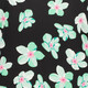Dames top met bloemenprint zwart groen