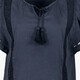 Dames blouse met korte mouwen en kwastjes