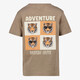 Jongens T-shirt met opdruk bruin