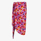Dames strandrok met bloemenprint roze
