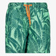Jongens zwembroek met bladprint groen