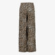 Meisjes wide leg broek met luipaardprint