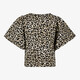 Meisjes top met strikjes en luipaardprint