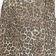 Meisjes wide leg jeans met luipaardprint bruin